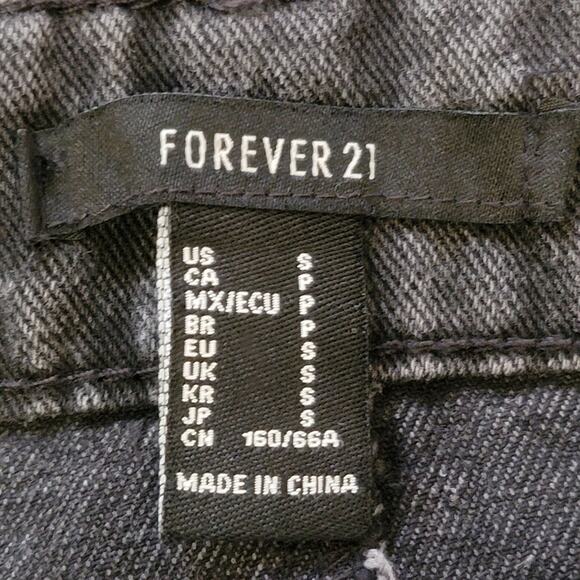 Forever 21 Black Jean Mini Skirt Womens Sz S Denim Casual Retro School Basic - Picture 5 of 6